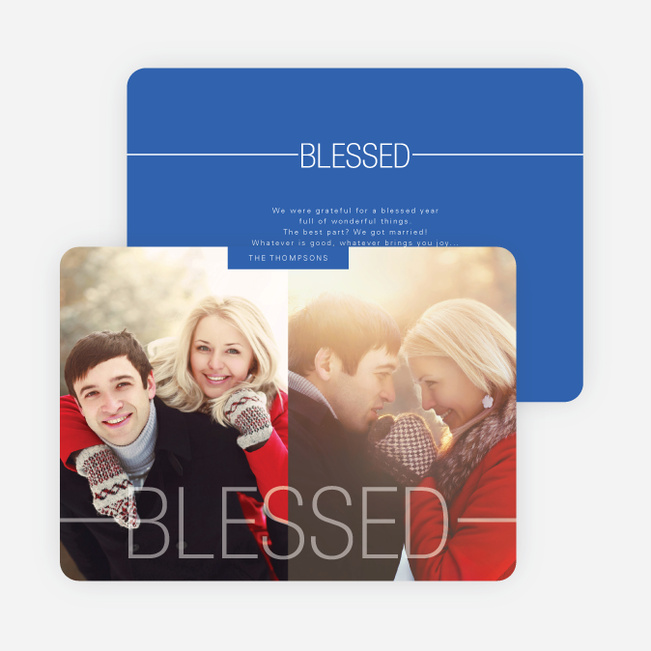 Blessed Christmas Cards - Blue