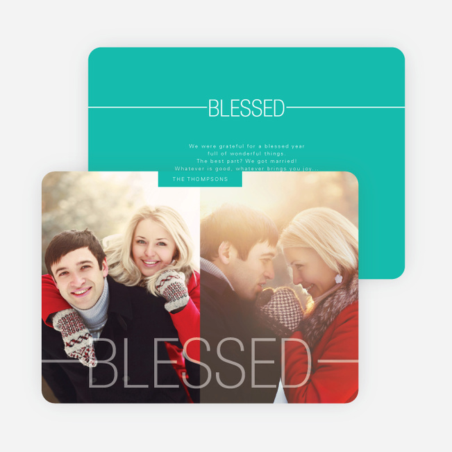 Blessed Christmas Cards - Blue
