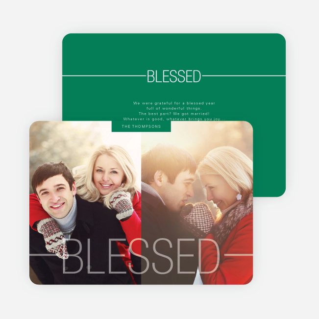 Blessed Christmas Cards - Green