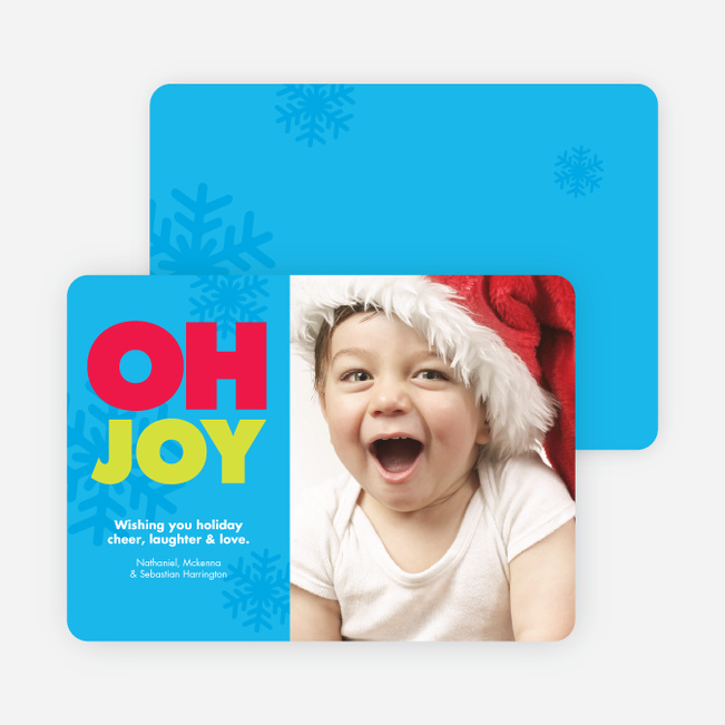 Merry Christmas Snowflake Holiday Photo Cards | Paper Culture