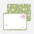 Stationery: ‘Flowers’ cards. - Apple Green