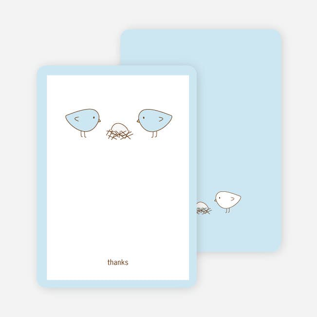 Thank You Card For Nesting Birds Baby Shower Invitation Paper Culture Thank You Card For Nesting Birds Baby Shower Invitation Paper Culture