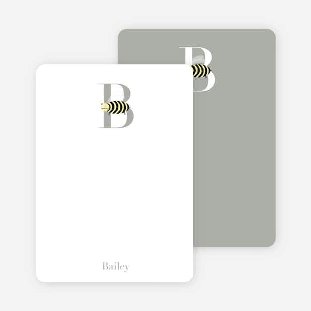 B Bee Monogram Stationery - Main