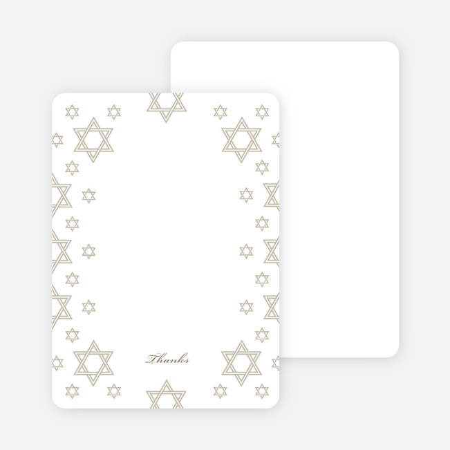 Notecards for the ‘Star of David Border’ cards. - Olive