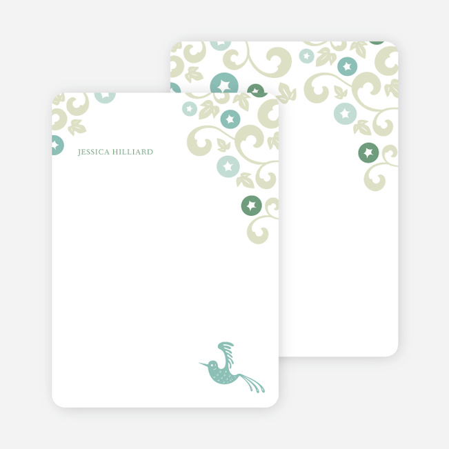 Personal Stationery for Morning Glory Wedding Shower Invitations - Bamboo