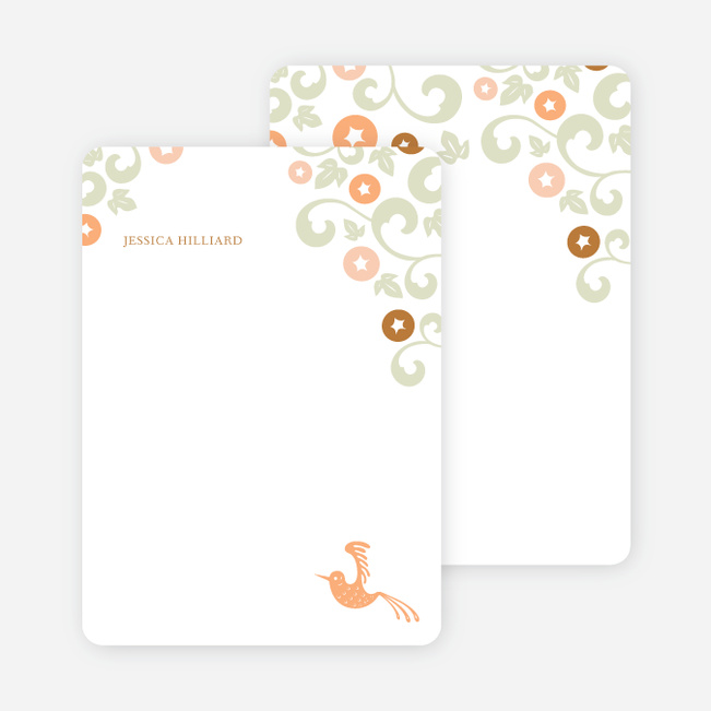 Personal Stationery for Morning Glory Wedding Shower Invitations - Apricot