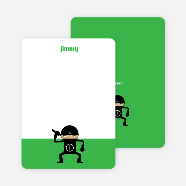 Stationery: ‘Ninja Karate Master’ cards. - Shamrock