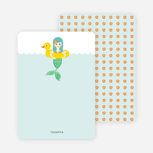 stationery the little mermaid birthday invitation cards paper
