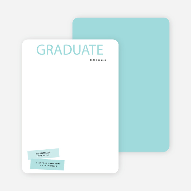Modern Graduation Announcements - Green