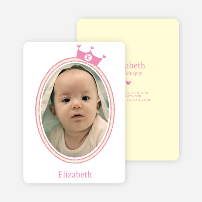 Princess Birth Announcements - Pink Princess