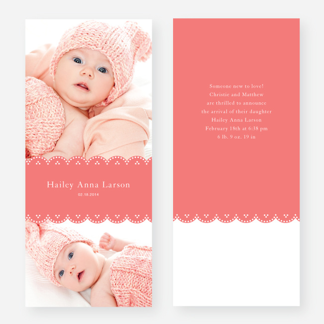 February shops birth announcements