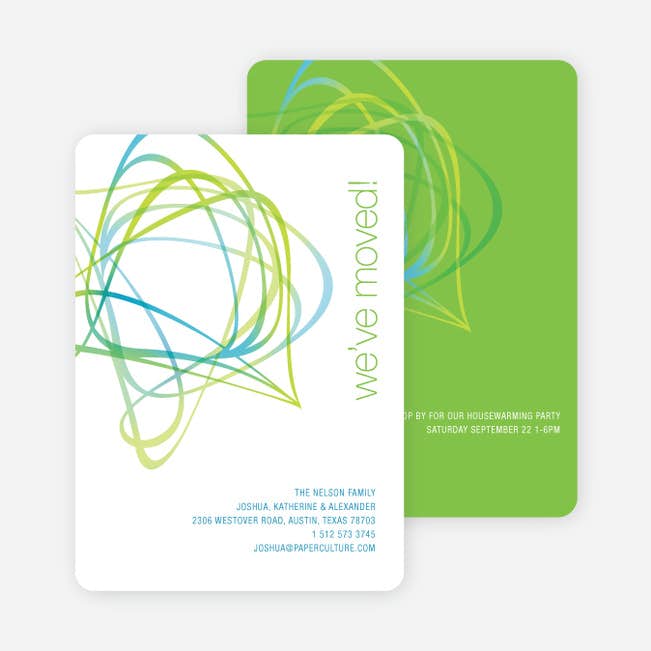 abstract moving announcement card