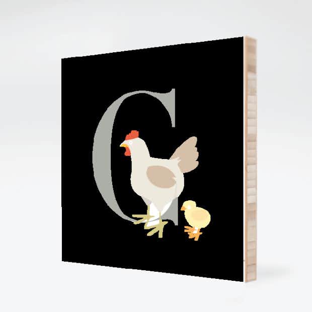 Alphabet Animals C Chicken - Front
