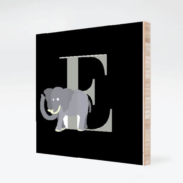 Alphabet Animals E Elephant - Front
