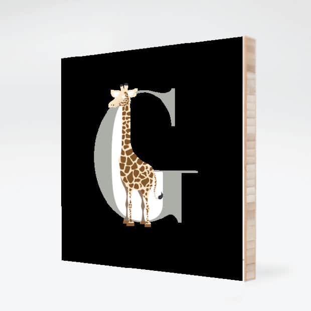 Alphabet Animals G Giraffe - Front
