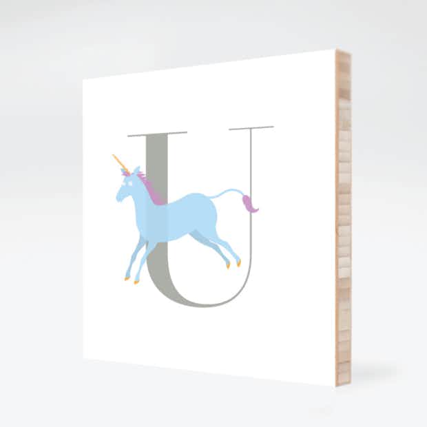 Alphabet Animals U Unicorn - Front