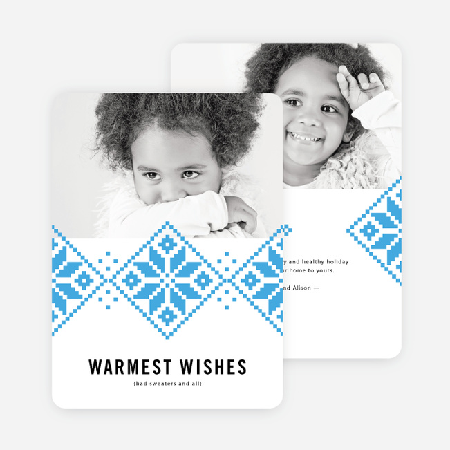 Sweater Weather Holiday Cards - Blue