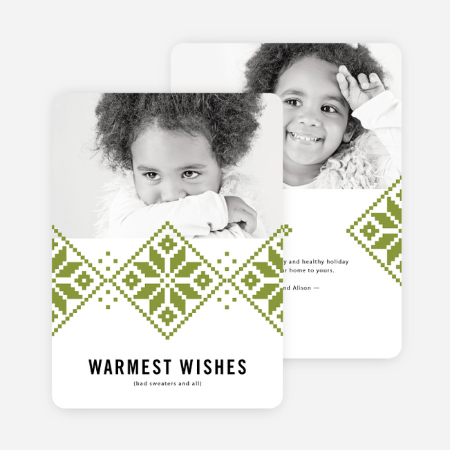 Sweater Weather Holiday Cards - Green