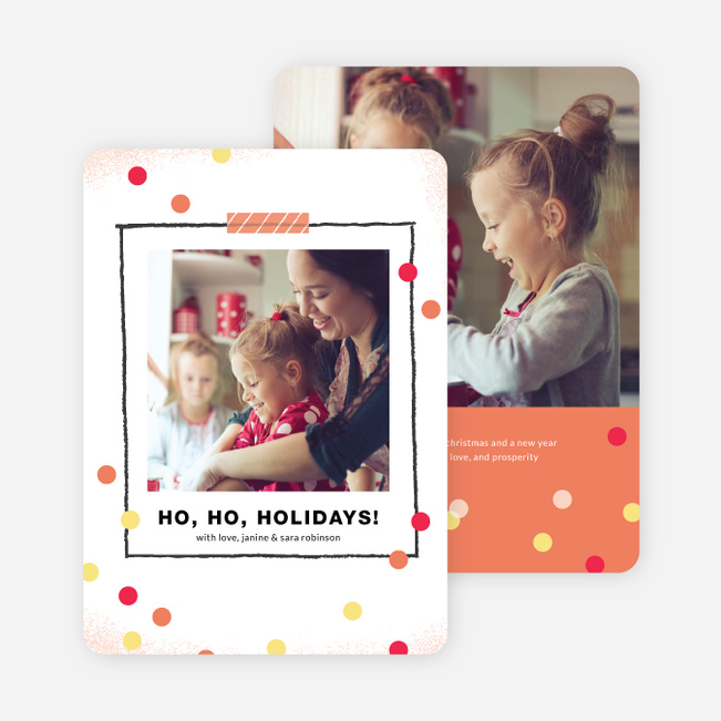 Picture Frame Holiday Cards - Orange