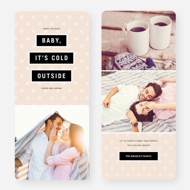 Baby It’s Cold Outside Holiday Cards - Pink
