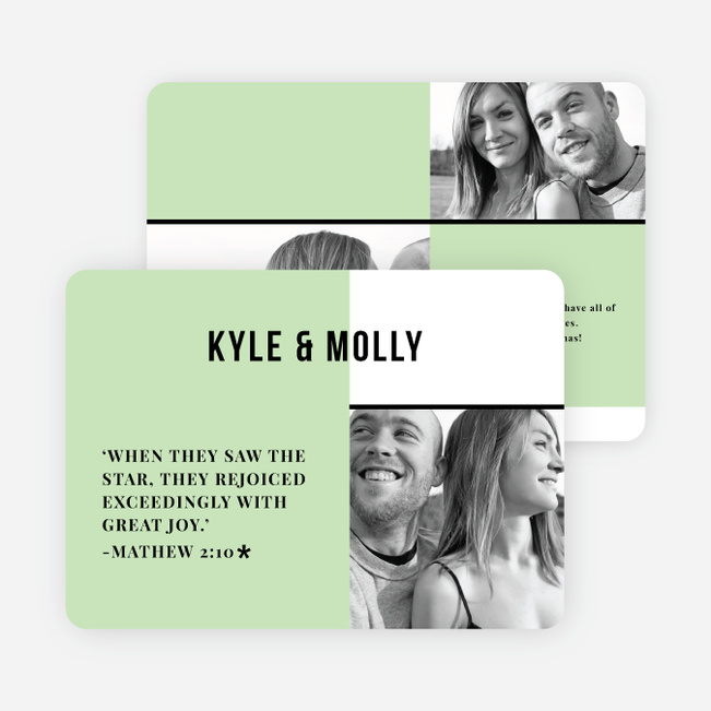 Great Joy Christmas Card - Green