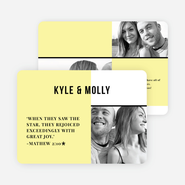 Great Joy Christmas Card - Yellow