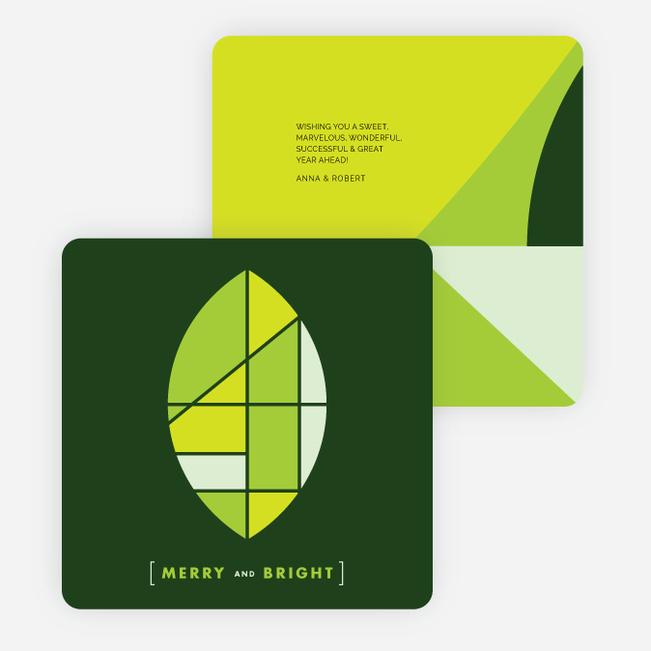 Let There Be Light Christmas Cards - Green