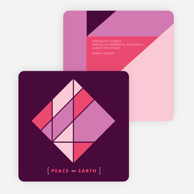 Shining Light Christmas Cards - Pink