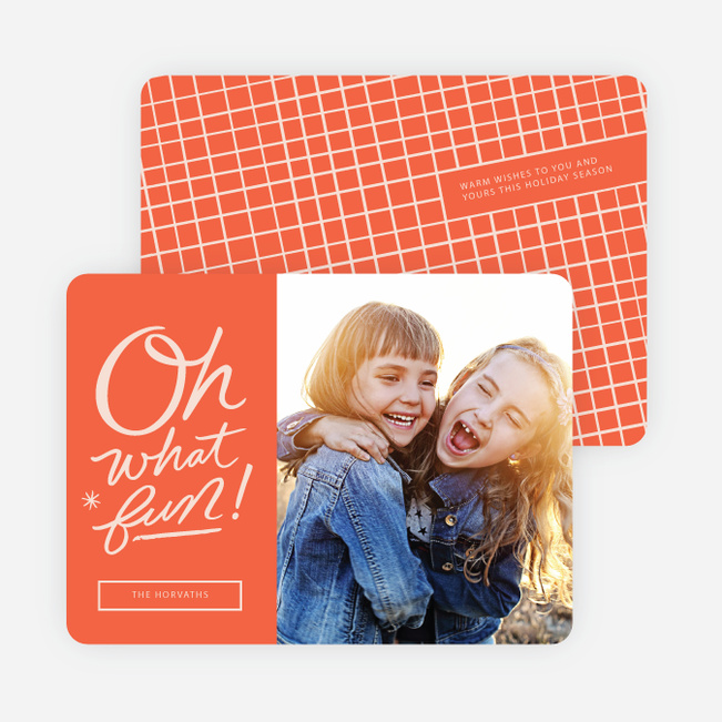 Whimsical and Festive Holiday Cards - Orange