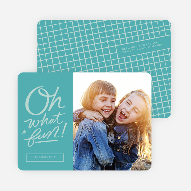 Whimsical and Festive Holiday Cards - Blue