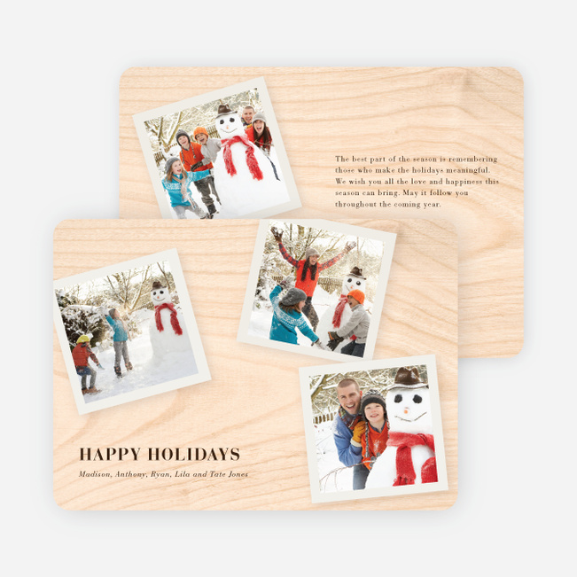 Classic Collection Holiday Photo Cards - Pale Apricot