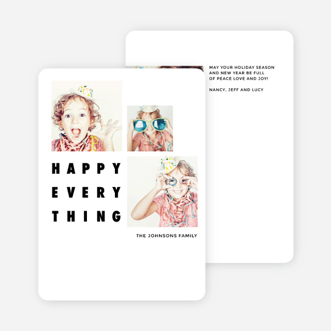 Fun Photos Holiday Cards - White