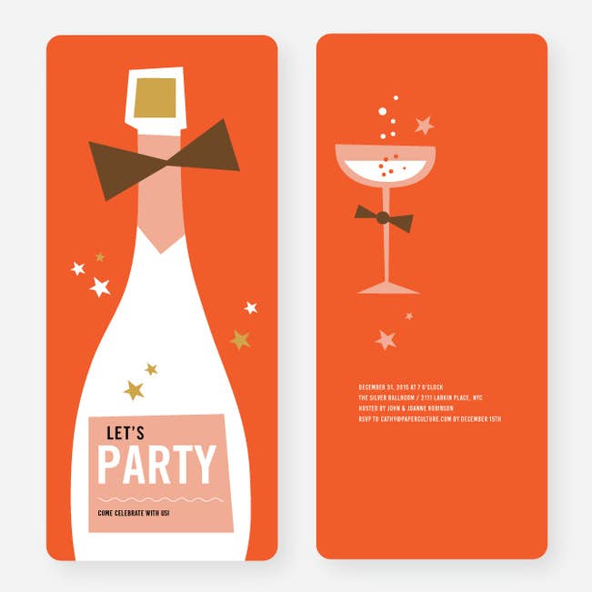 Retro Champagne Holiday Party Invitations Paper Culture Champagne Holiday Party Invitations