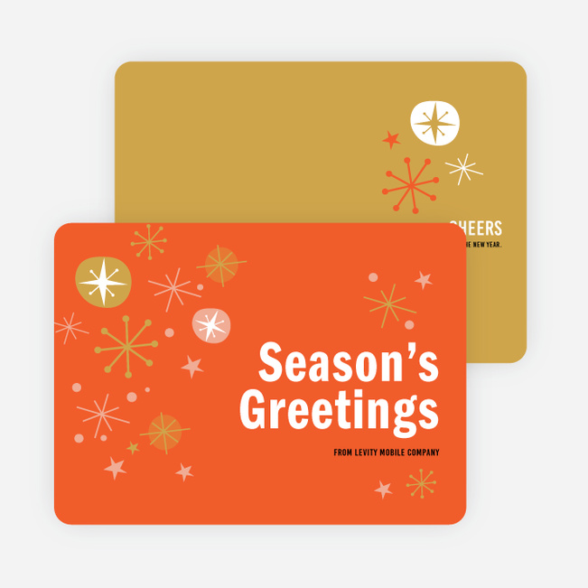 Snowflake Surprise Corporate Holiday Cards - Red