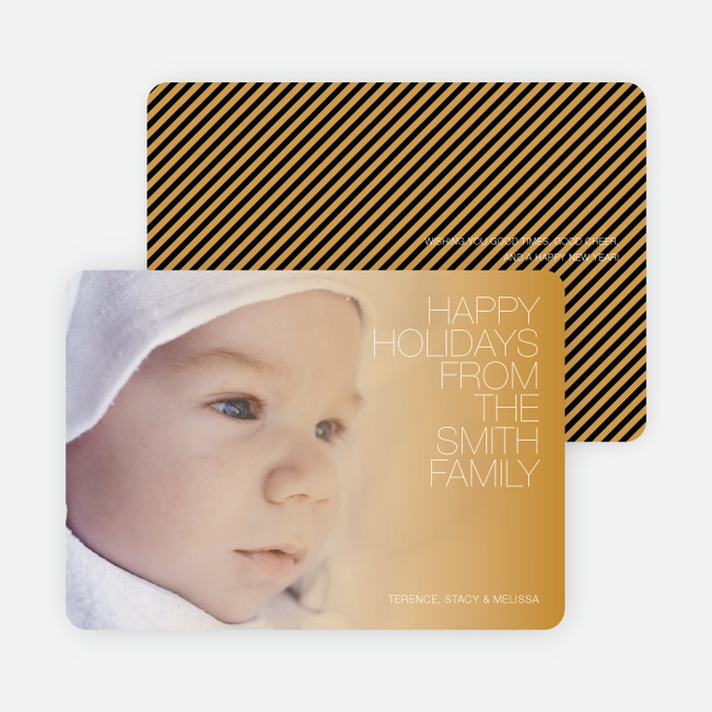 Holiday Memories Photo Cards - Golden Yellow