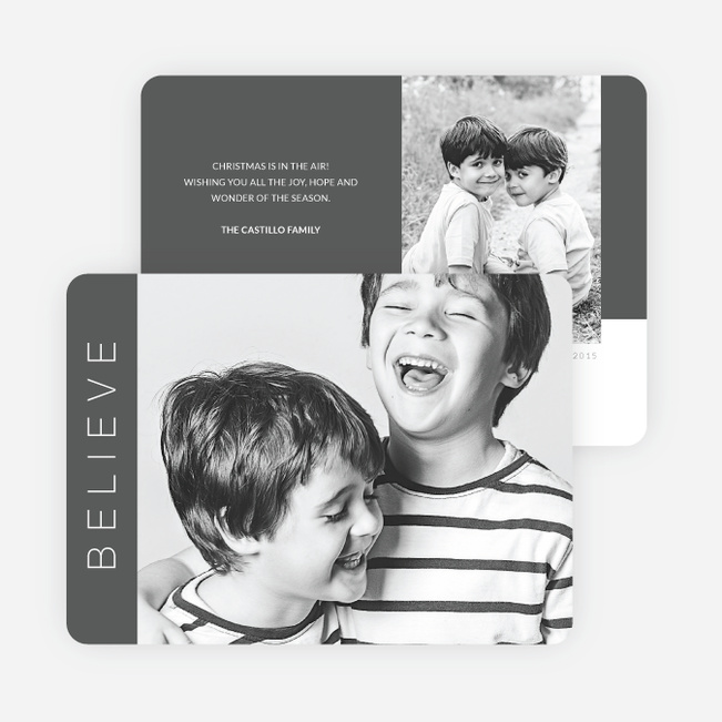 Stripes of Color Holiday Cards - Gray