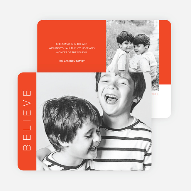 Stripes of Color Holiday Cards - Orange