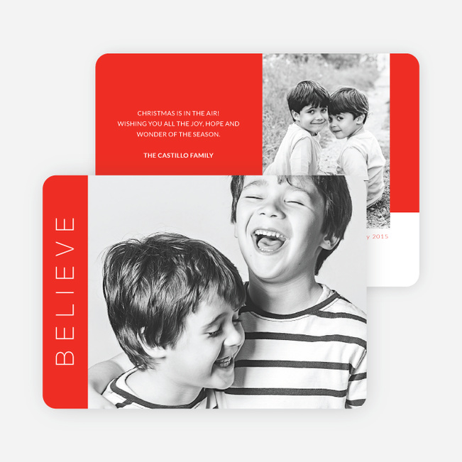 Stripes of Color Holiday Cards - Red