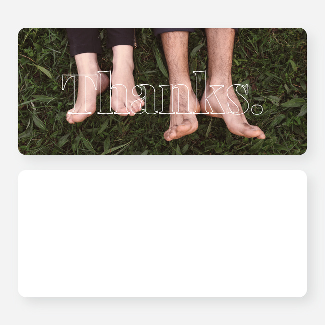 A Simple Thanks Thank You Cards - Black