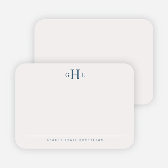 Monogrammed Stationery Cards Butterfly Notecard Personalized
