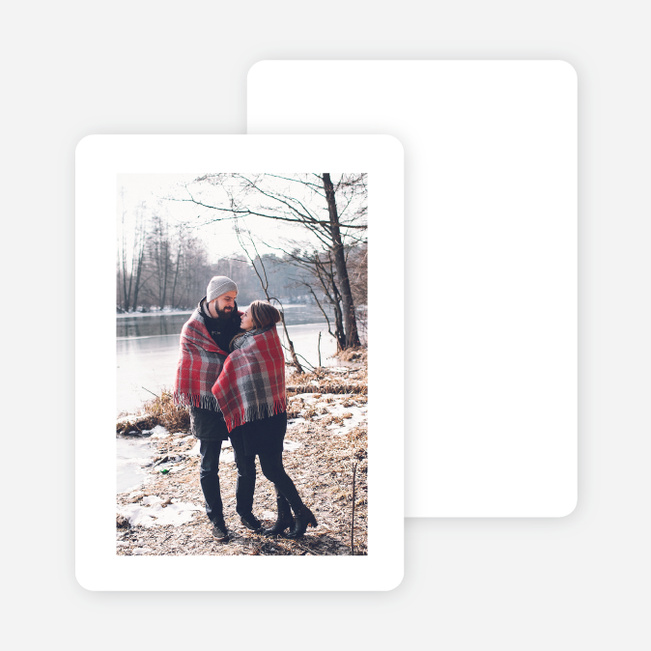 Simple Photo Thank You Cards with White Border - Black