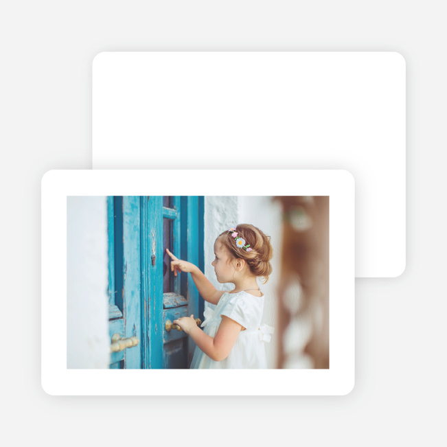 Simple Photo Thank You Cards with White Border - Black