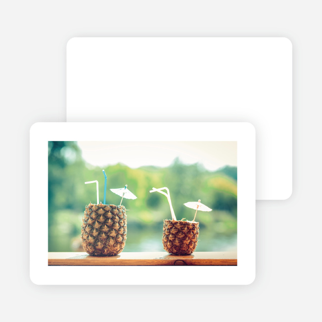 Simple Photo Thank You Cards with White Border - Black