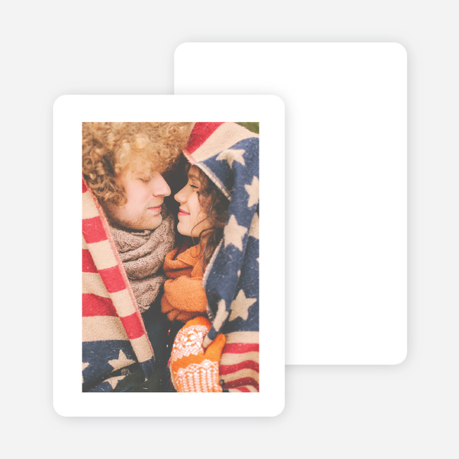 Simple Photo Thank You Cards with White Border - Black