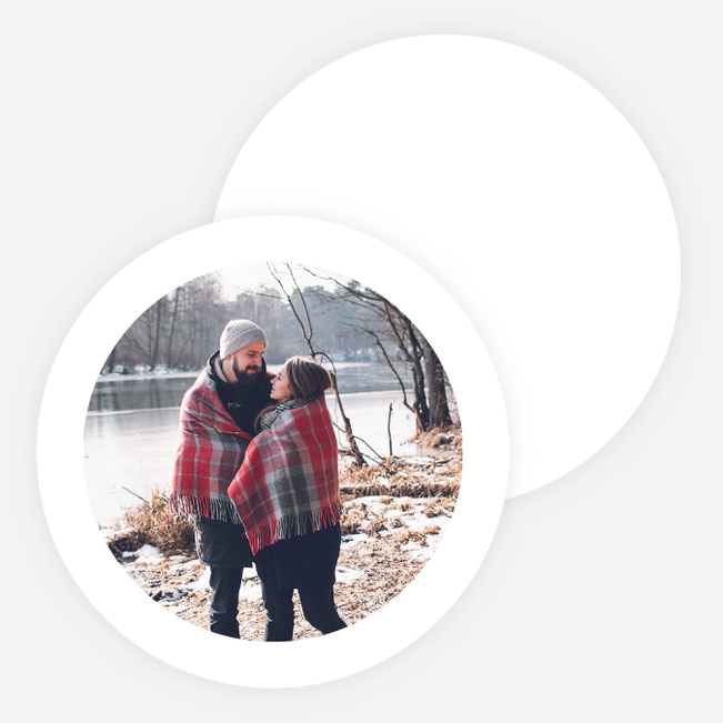 Simple Photo Thank You Cards with White Border - Black