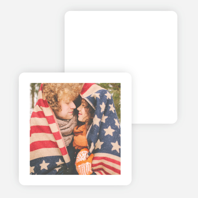 Simple Photo Thank You Cards with White Border - Black