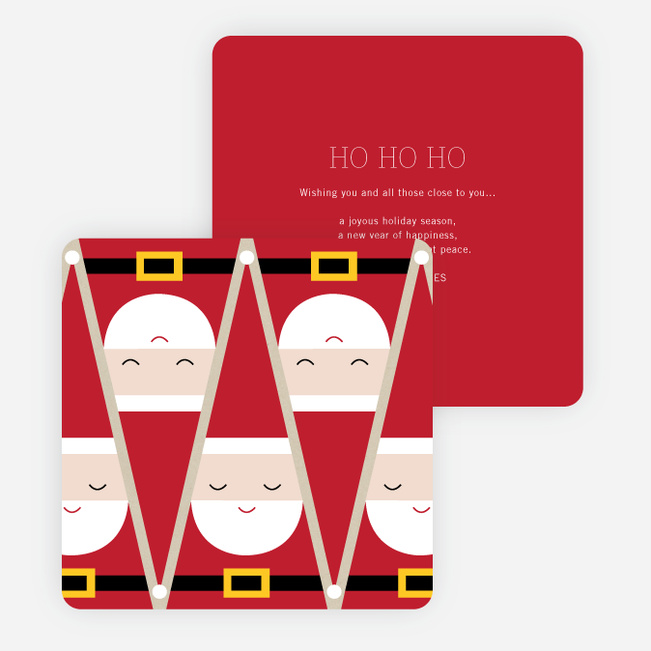 Santa’s Everywhere Christmas Cards - Red