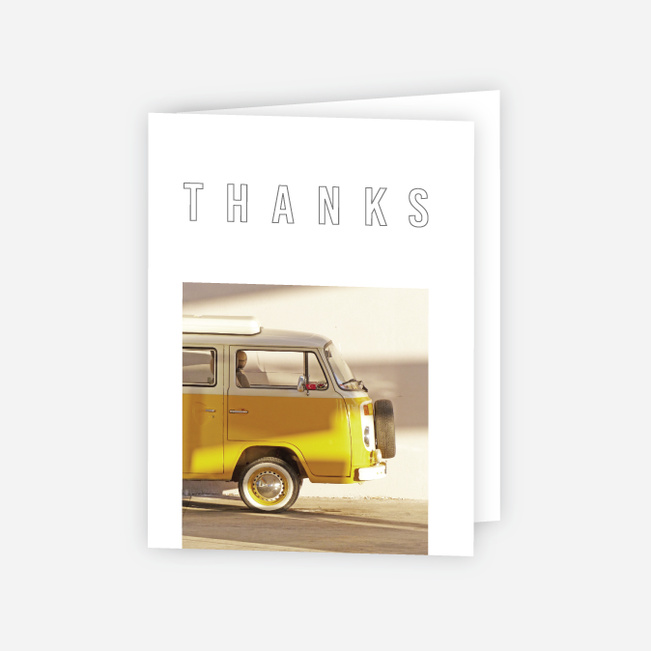 A Better Path Outline Photo Thank Yo Cards - Black