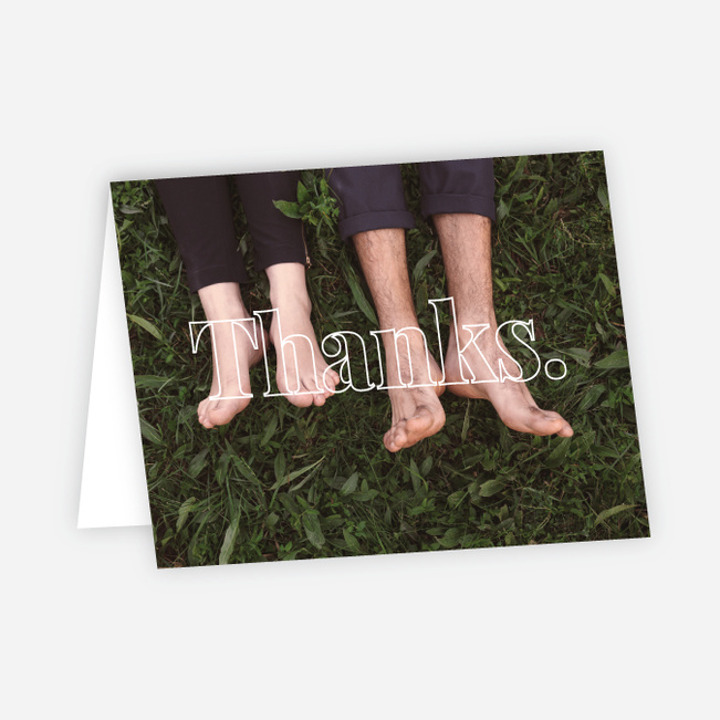 A Simple Thanks Thank You Cards - Black