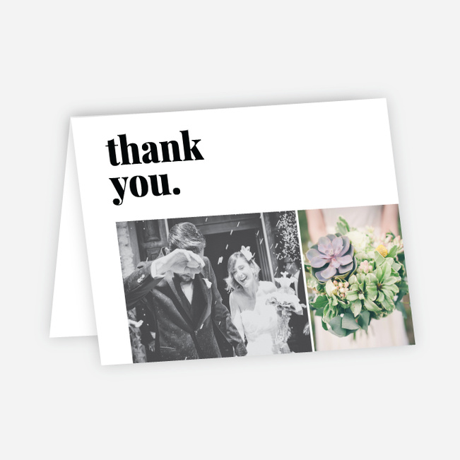 Bold in Word & Image Stationery and Thank You Cards - Black
